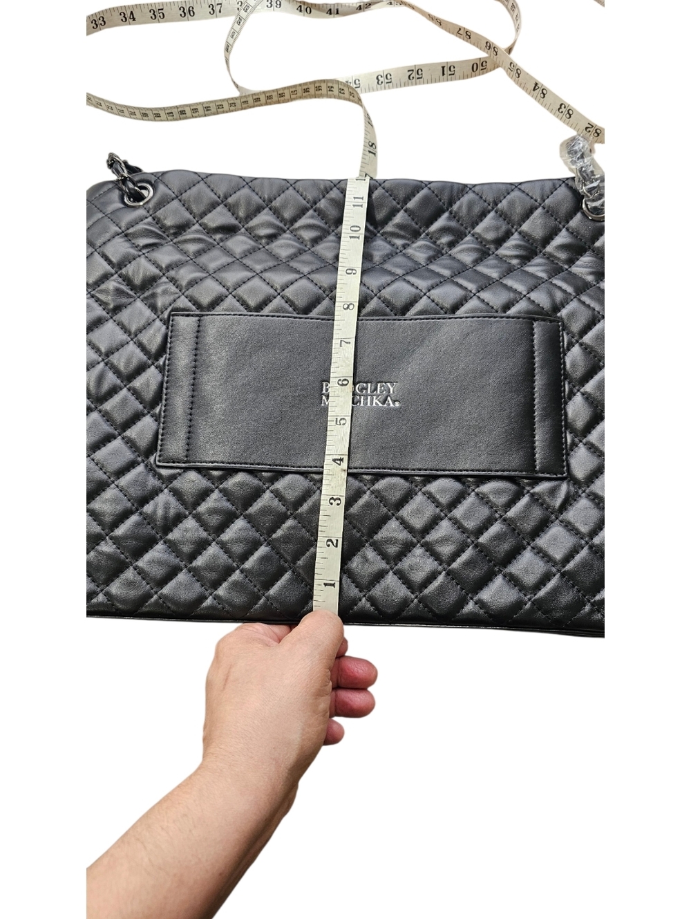 Badgley Mischka Black Quilted Large Tote/ Shoulder Bag NWOT - Picture 10 of 10